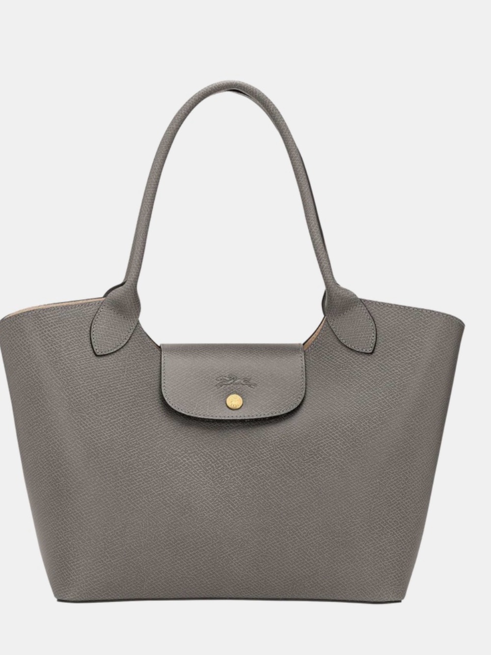 NWT LONGCHAMP ÉPURE L SHOULDER BAG - TURTLEDOVE 100% LEATHER - Picture 4 of 13